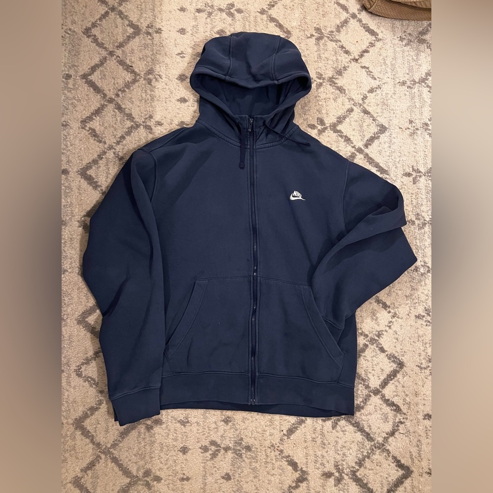 men’s XXLT Navy Blue Zip-Up Hoodie